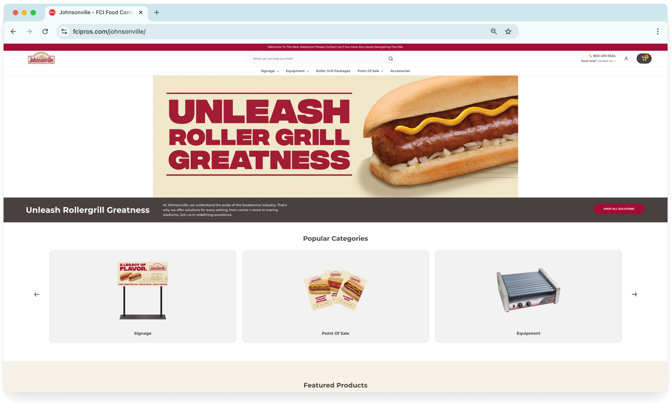Website design for Team Saverino and Johnsonville